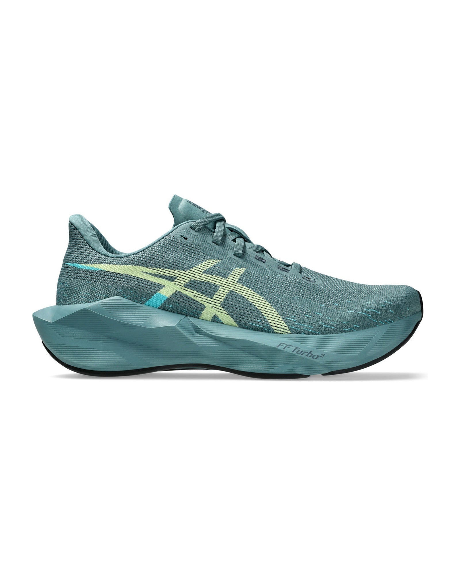 ASICS Novablast 6 Foggy Teal Illuminate Yellow Chaussures Running