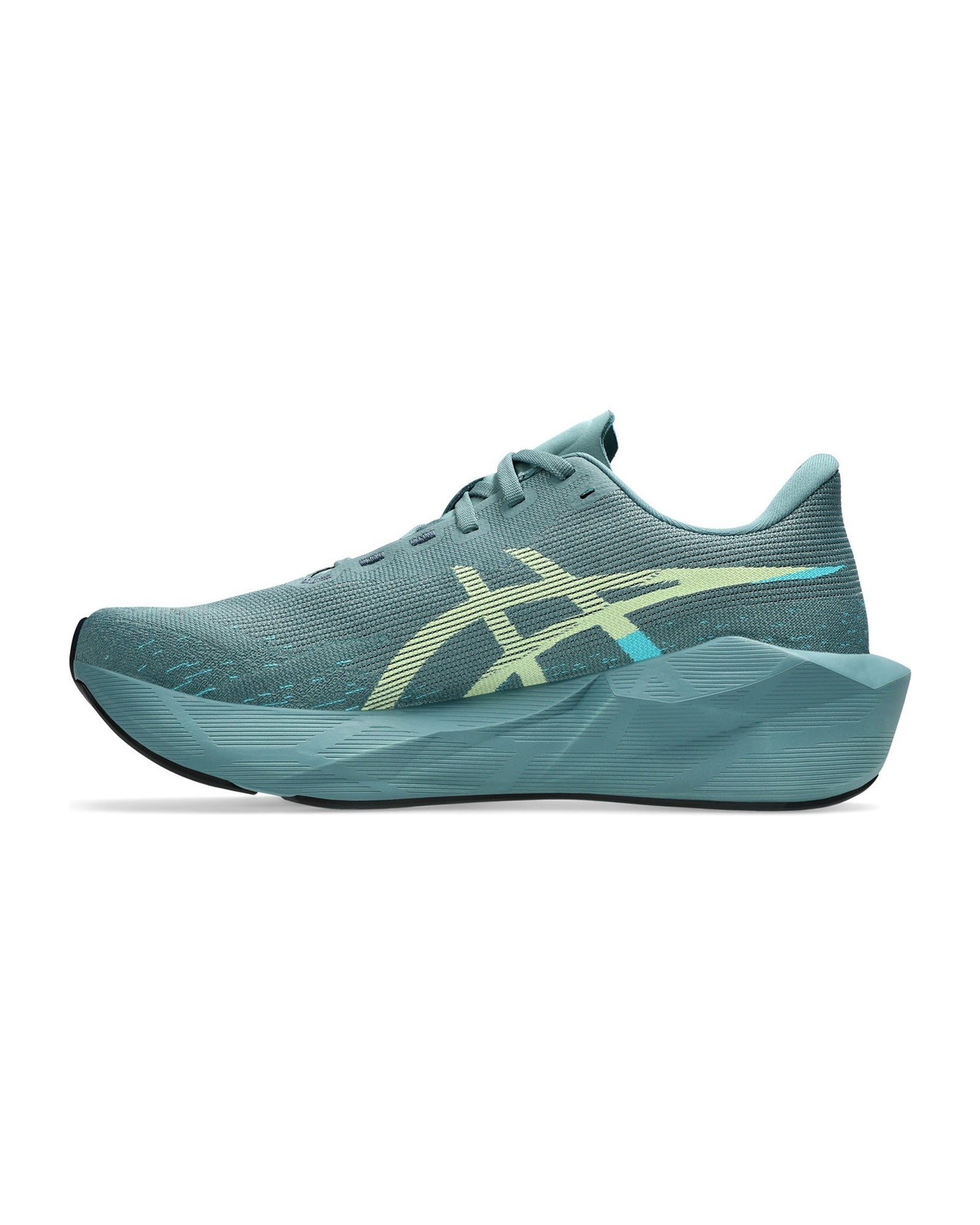 ASICS Novablast 6 Foggy Teal Illuminate Yellow Chaussures Running