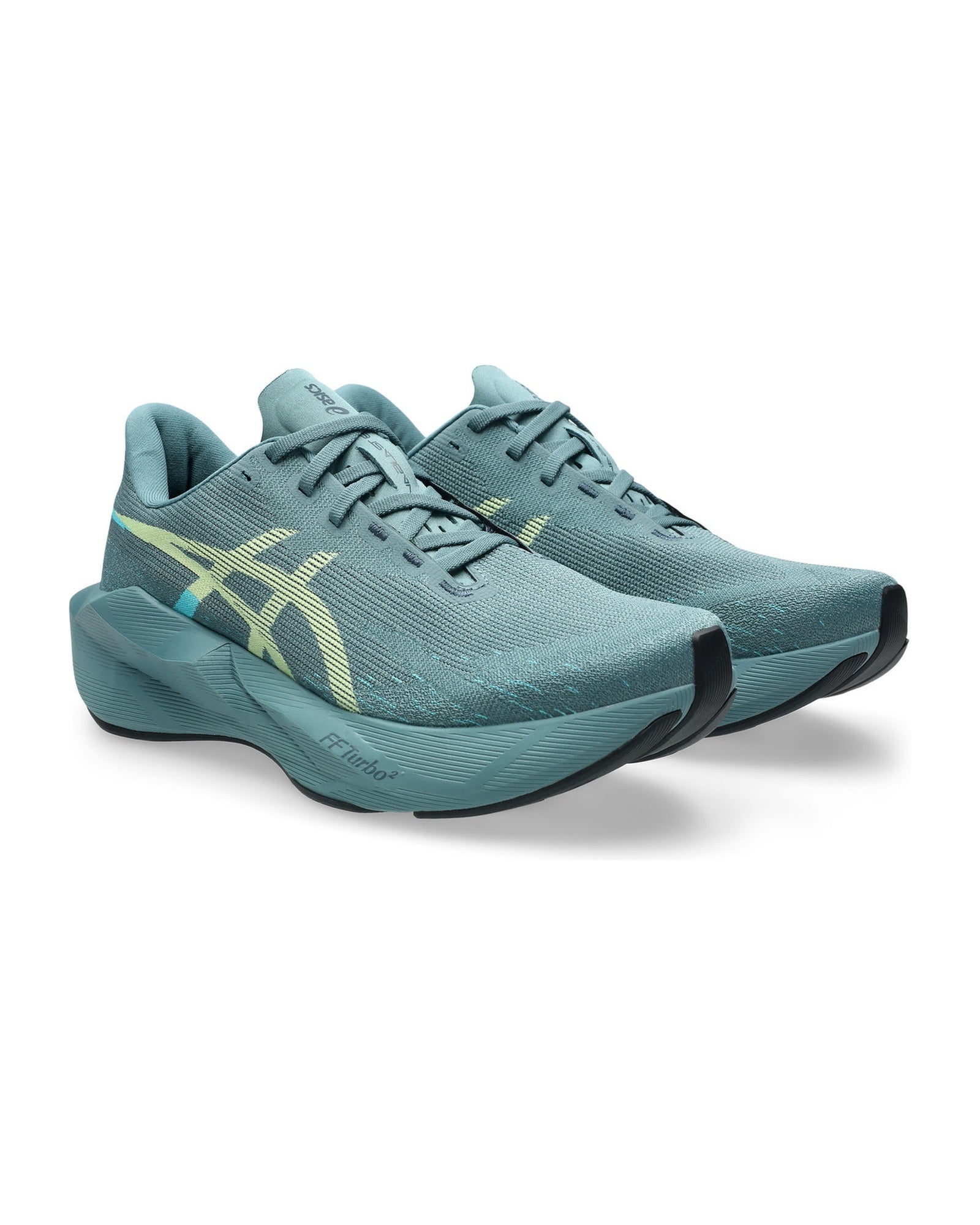 ASICS Novablast 6 Foggy Teal Illuminate Yellow Chaussures Running