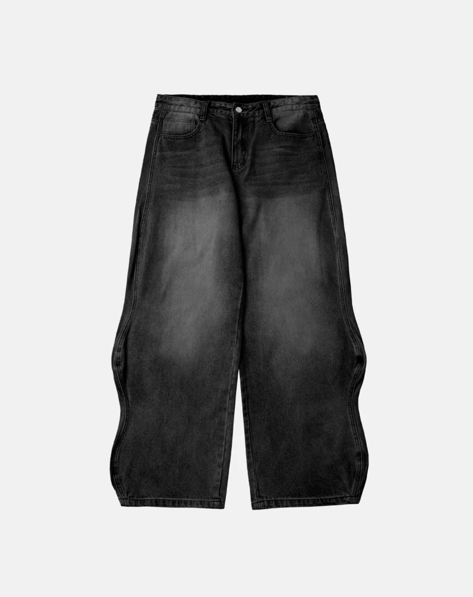 Jean Baggy Washed Wave Denim