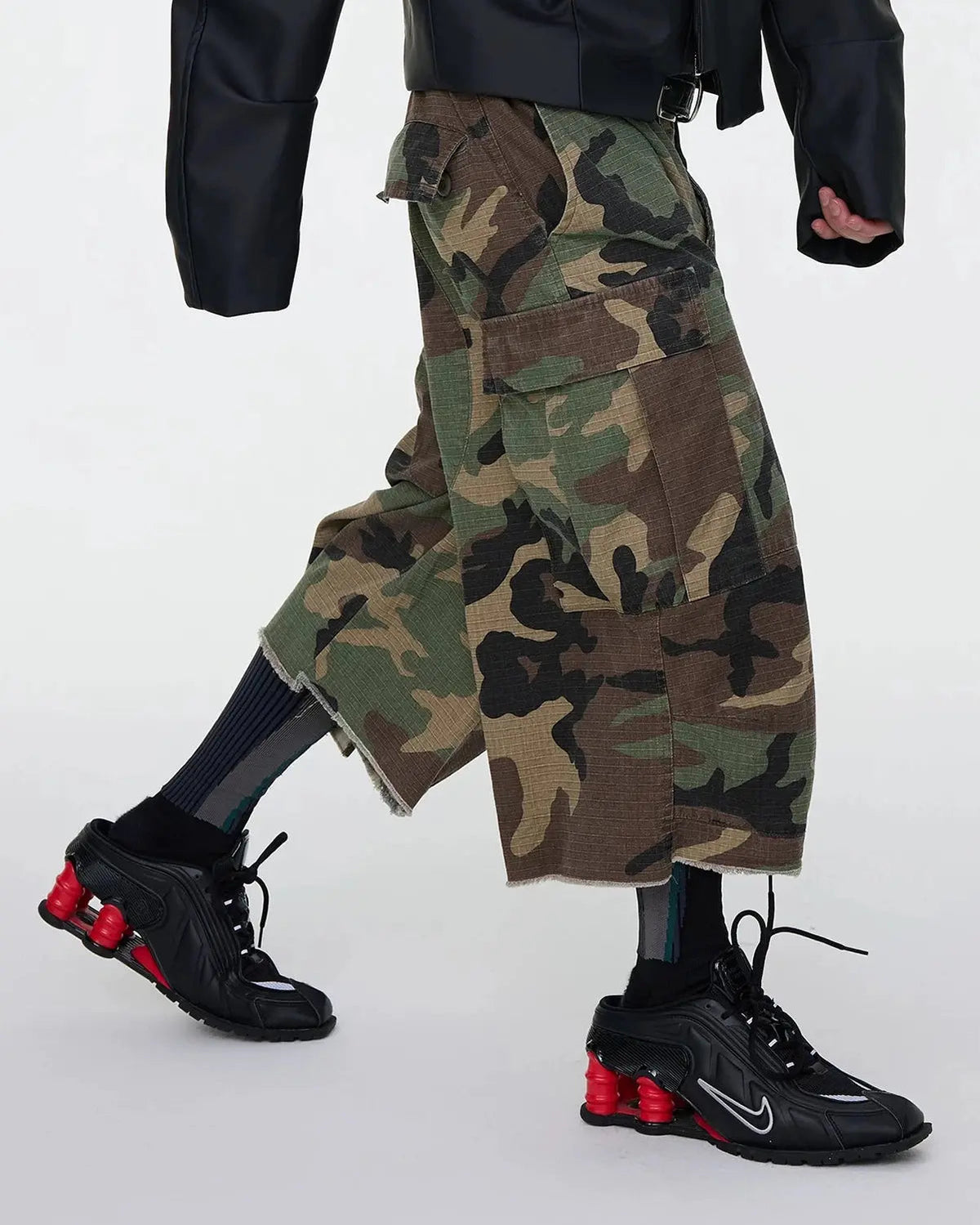 Bermuda cargo long camouflage en coton — vue complémentaire 9