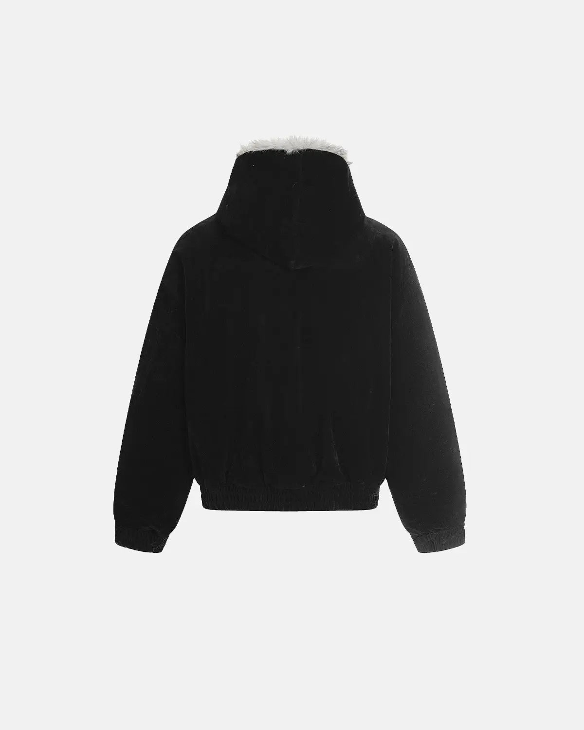 Bomber noir à fermoirs et doublure fausse fourrure — vue complémentaire 10