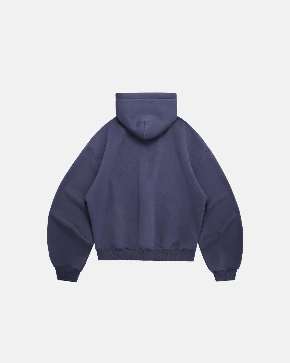 Hoodie boxy uni bleu à manches courbes — vue complémentaire 3