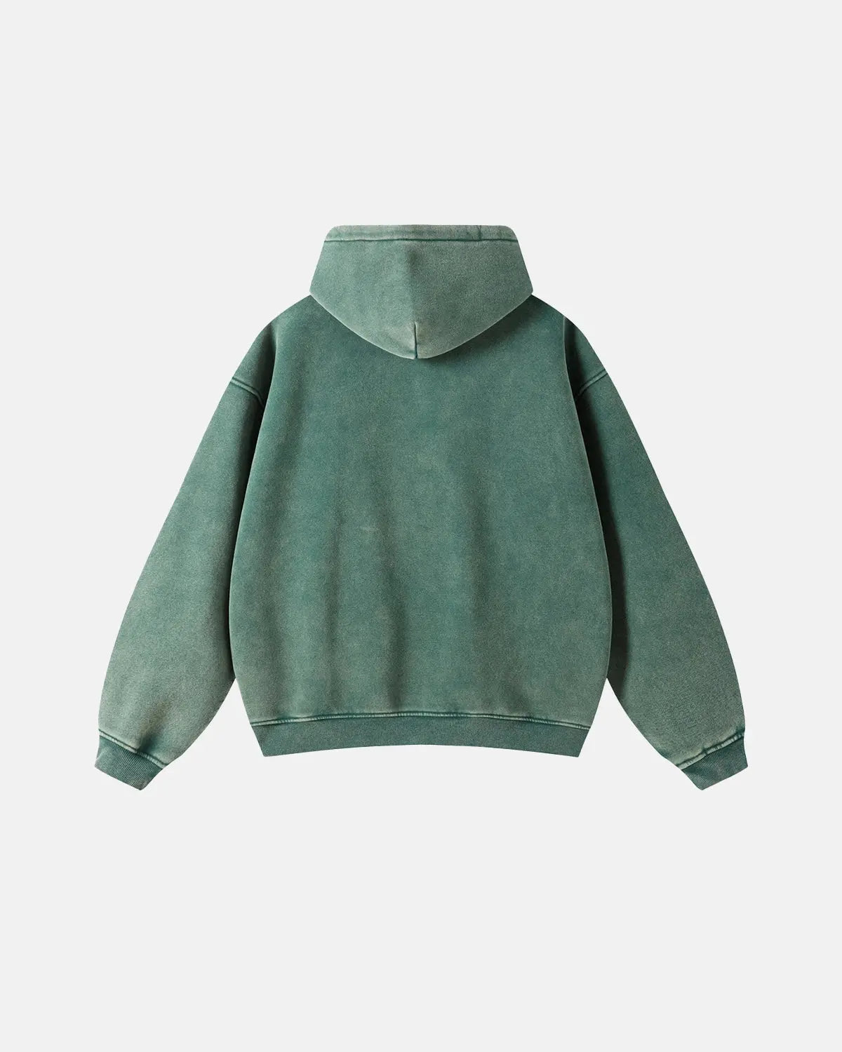 Hoodie zippé délavé vert — vue complémentaire