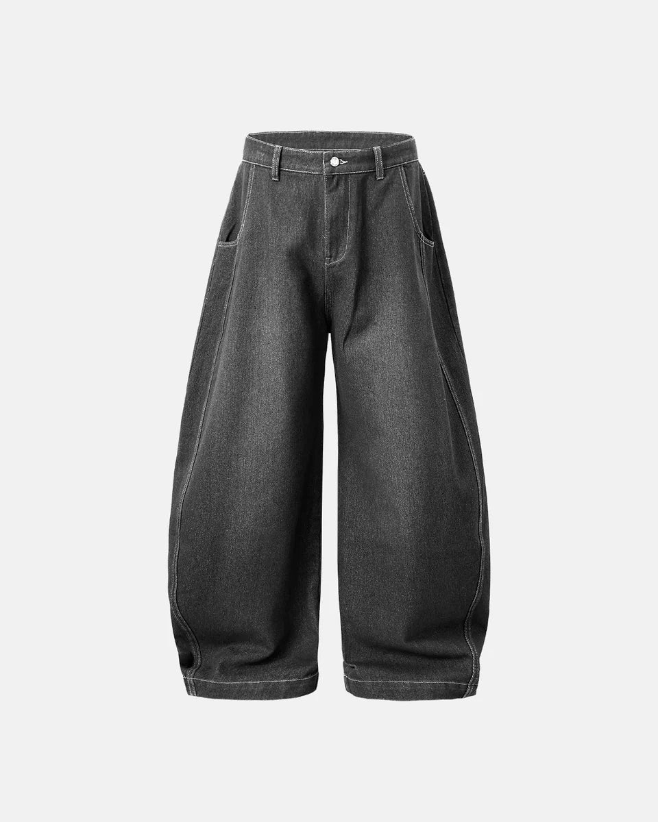 Jean Barrel Baggy Washed