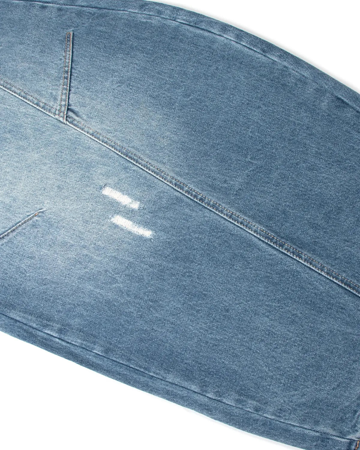 Jean baggy bleu à finitions déchirées — vue complémentaire 11