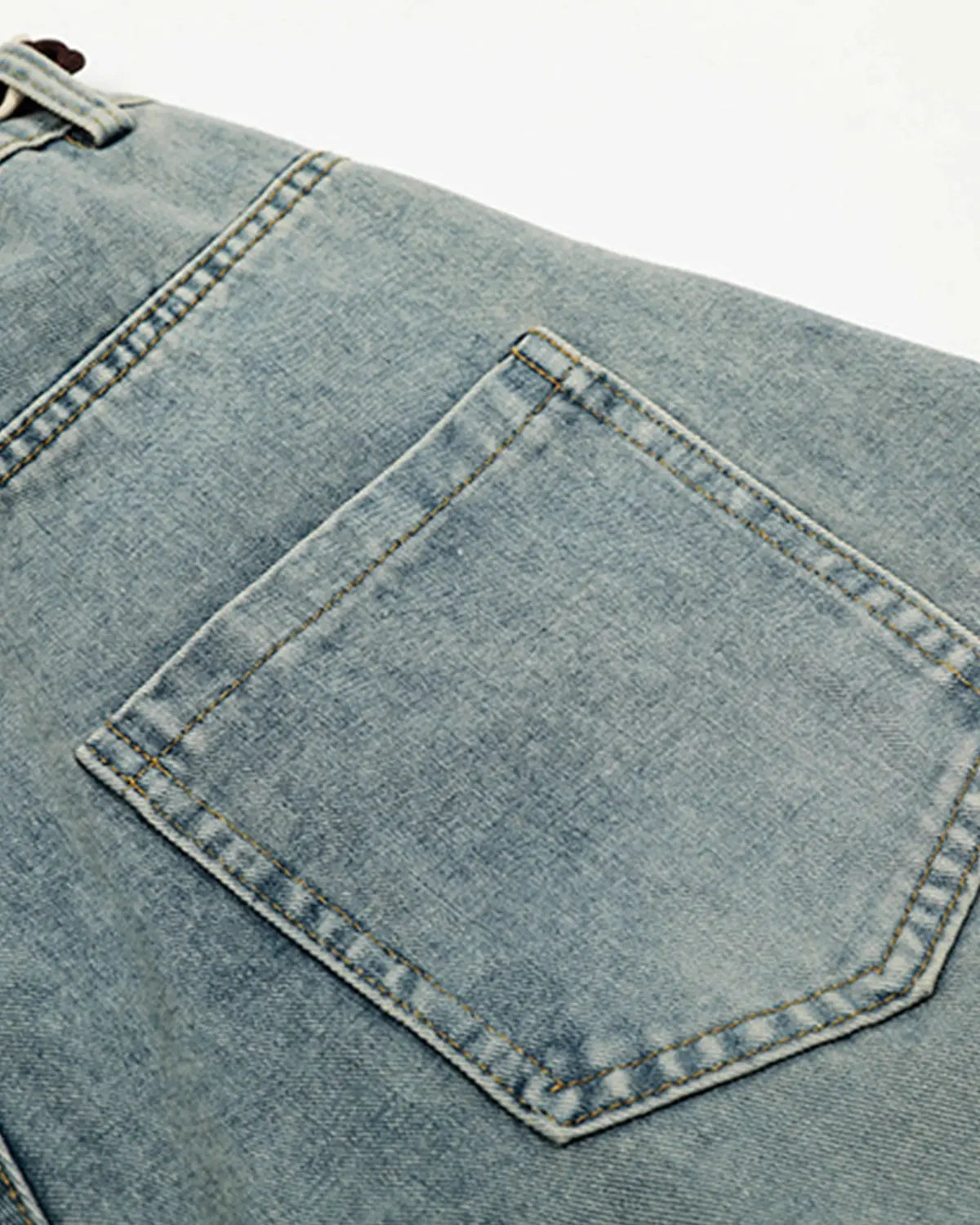 Jean baggy bleu délavé à coutures courbes — vue complémentaire 11