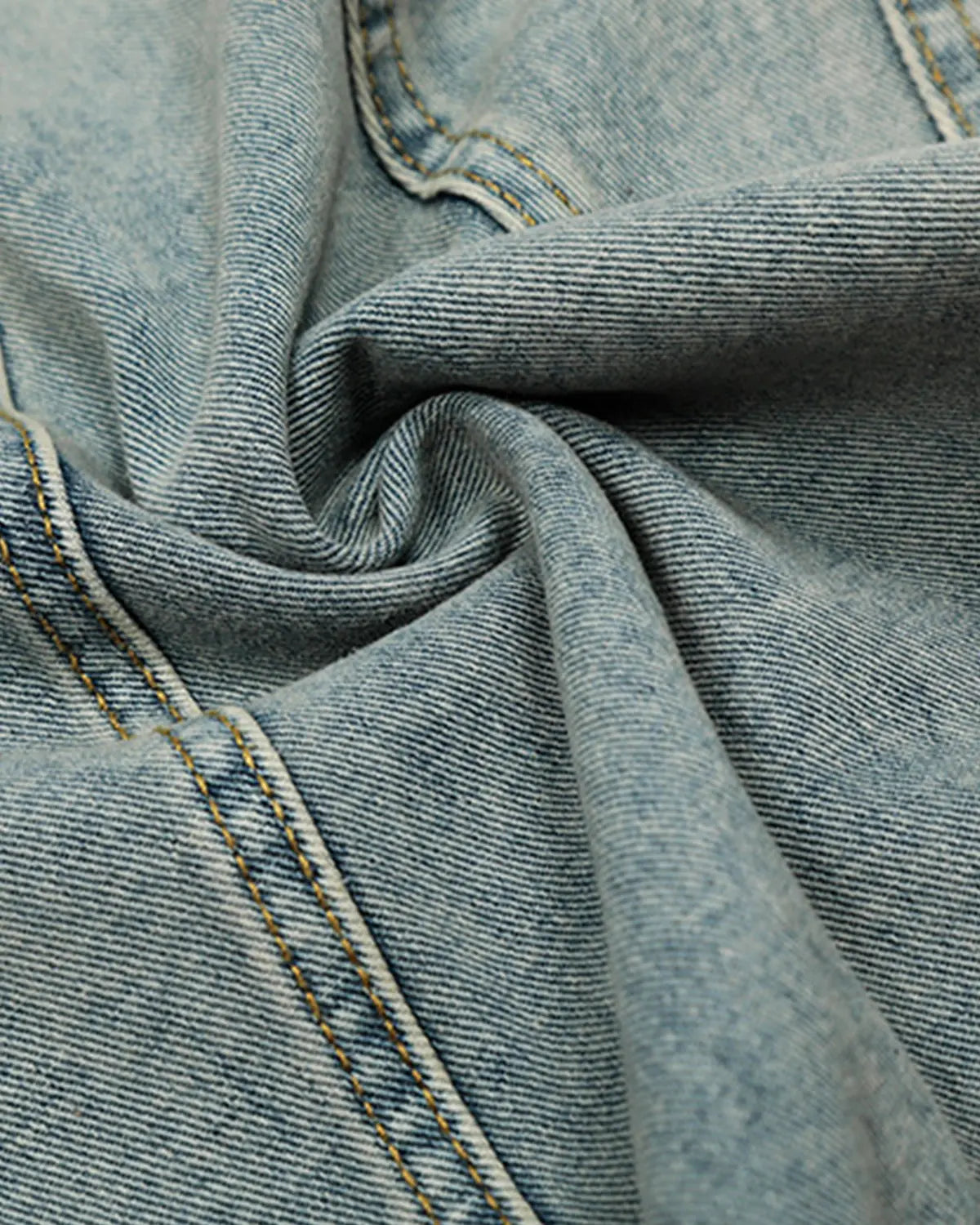 Jean baggy bleu délavé à coutures courbes — vue complémentaire 12