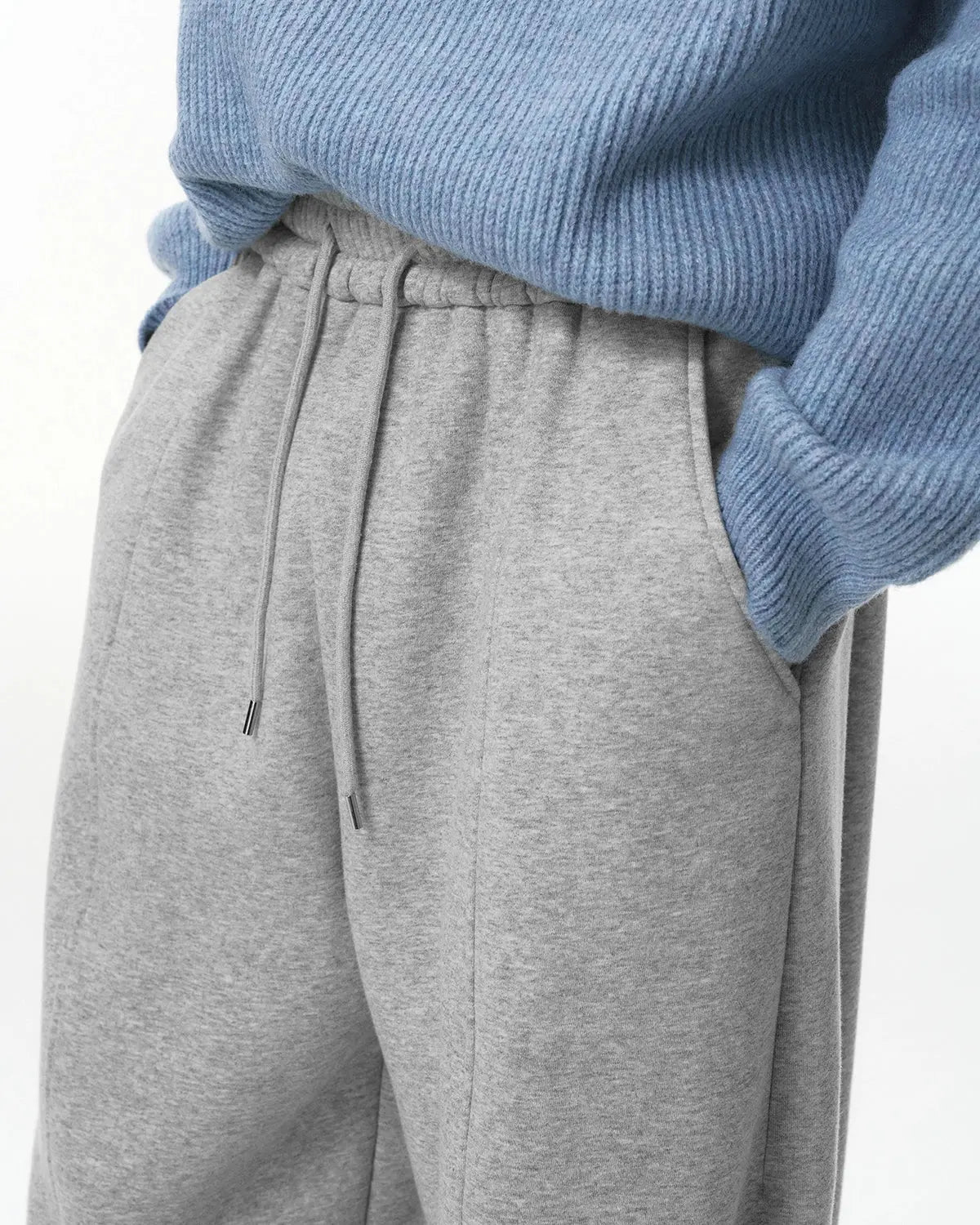 Pantalon jogging baggy gris à bas resserrés — vue complémentaire 17