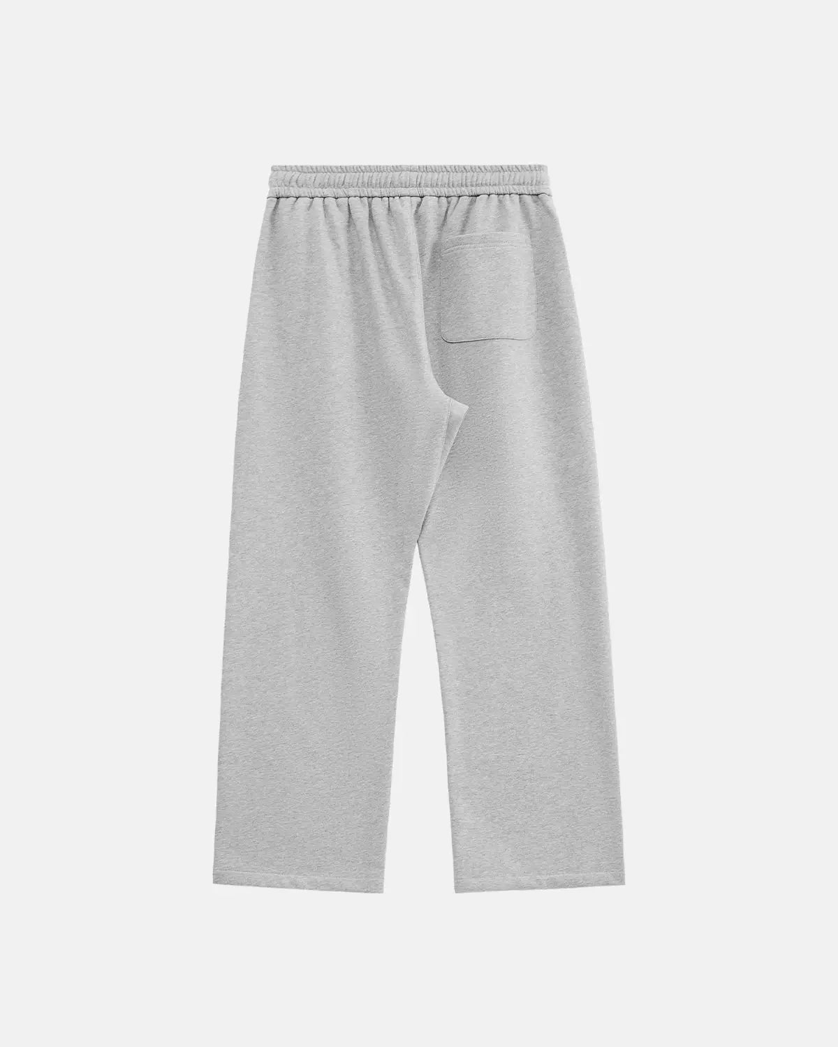 Pantalon jogging droit gris clair en coton — vue complémentaire