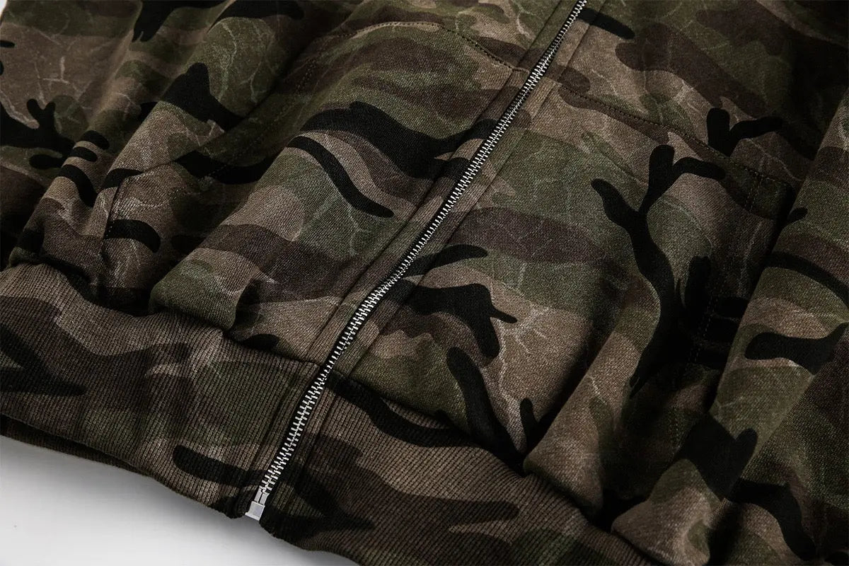 Veste zippée à capuche camouflage — vue complémentaire 3