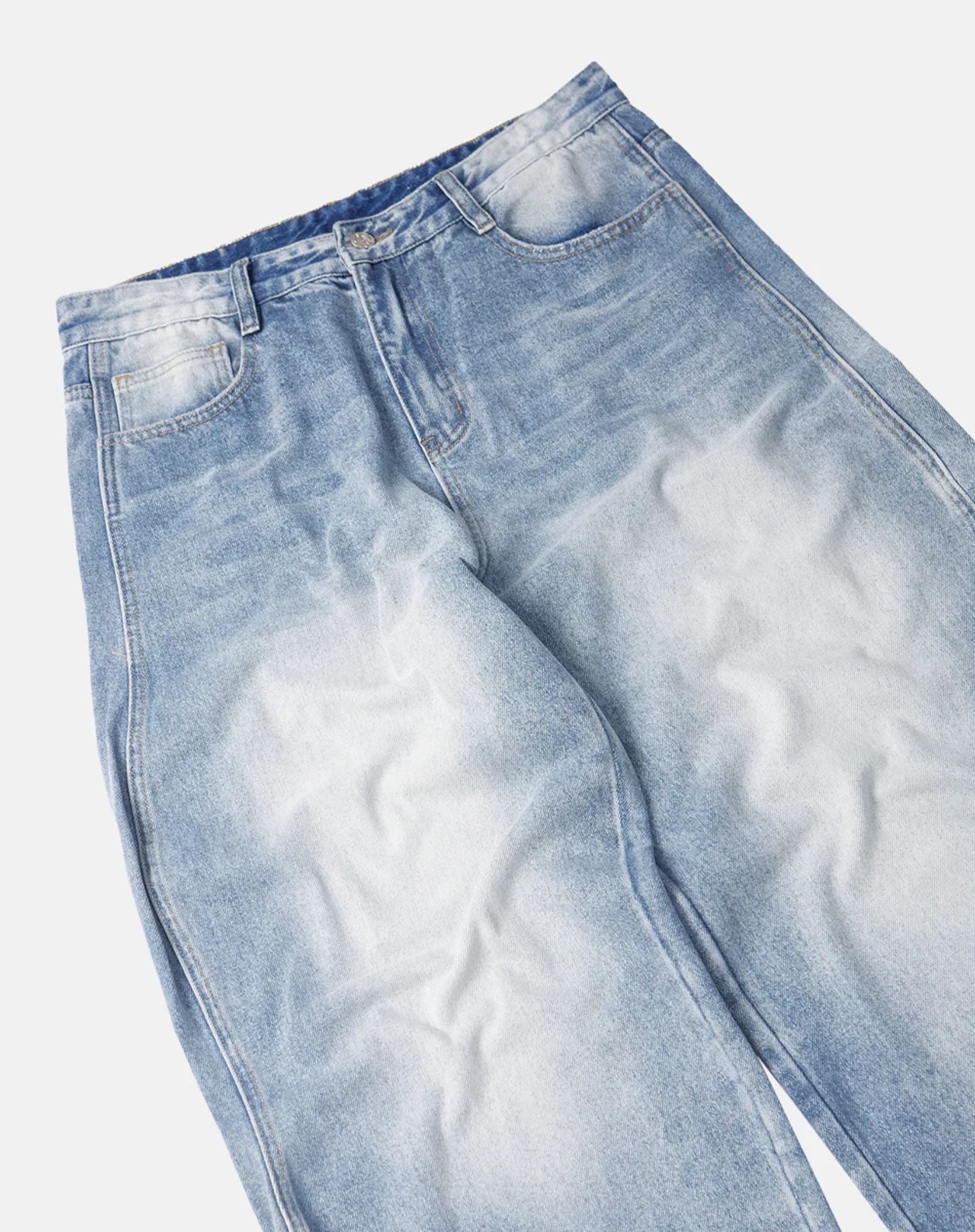 Jean Baggy Washed Wave Denim