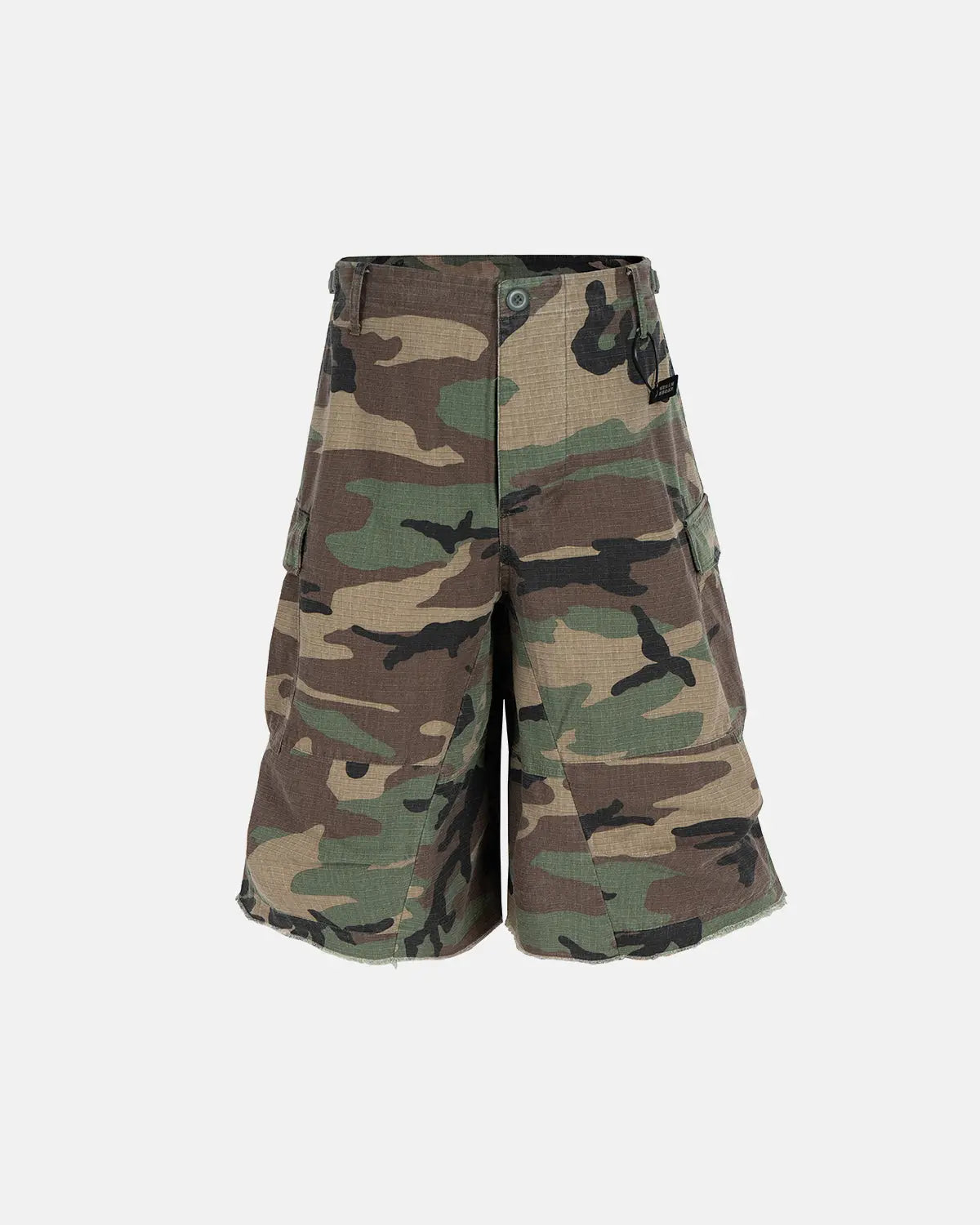 Bermuda cargo long camouflage en coton — vue principale
