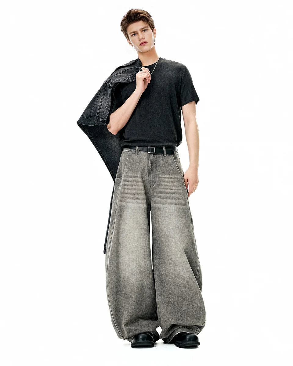 Jean Barrel Baggy Washed