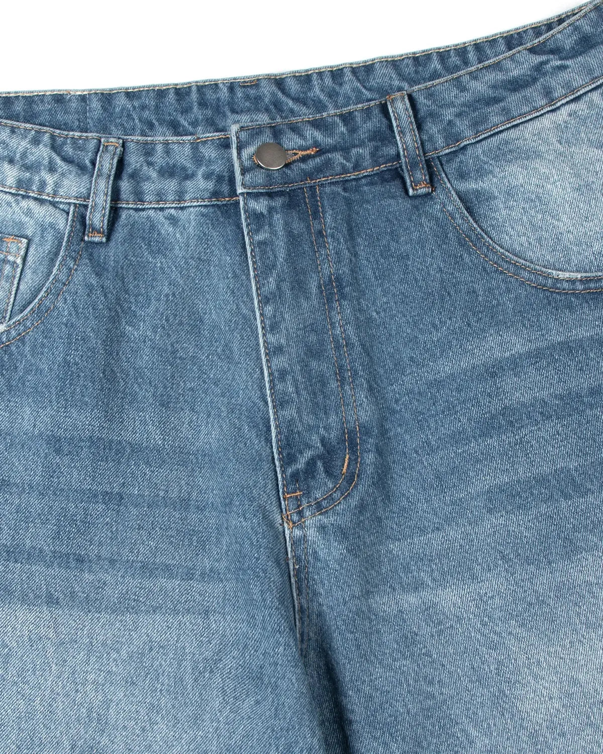 Jean baggy bleu à finitions déchirées — vue complémentaire 13
