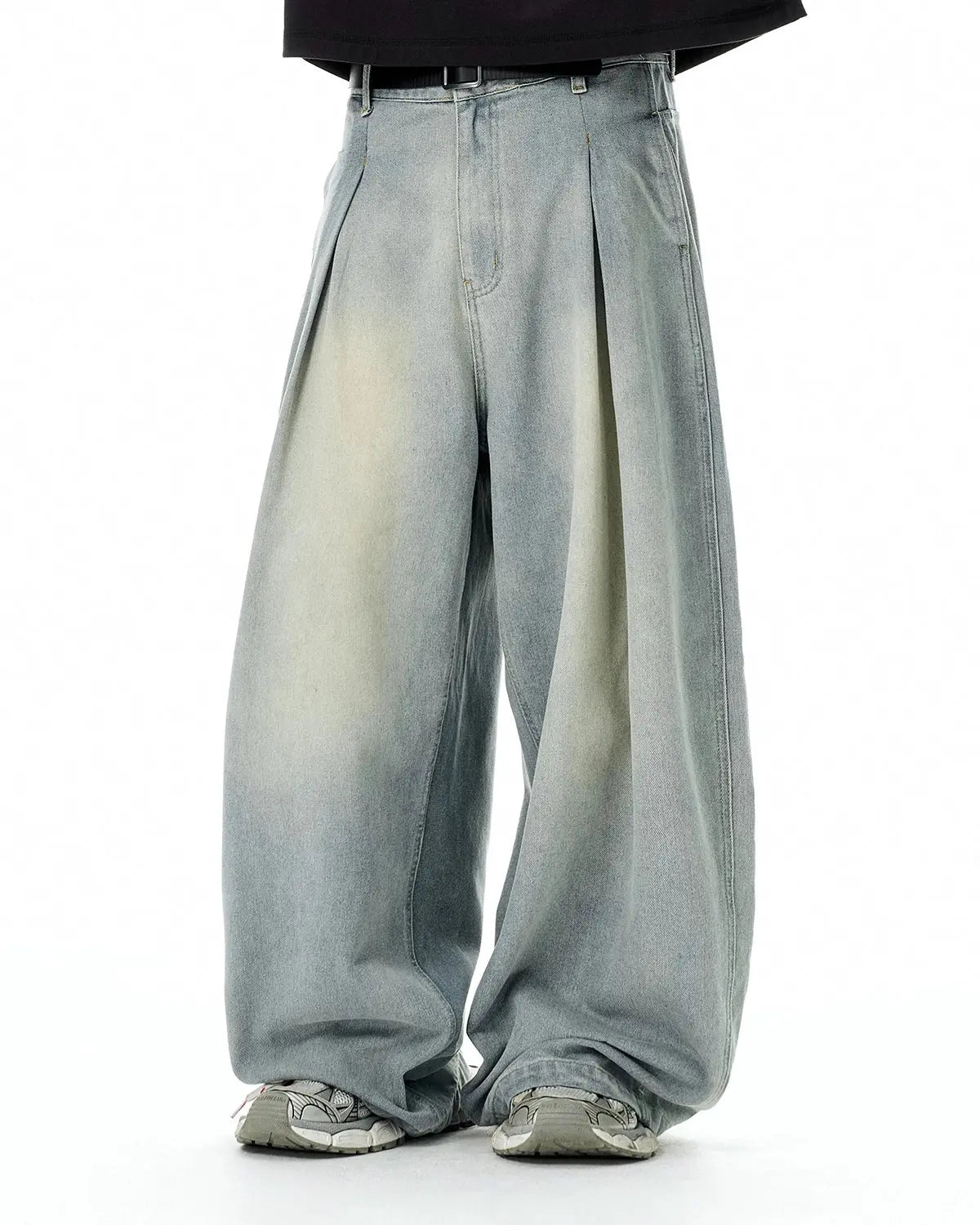 Jean super baggy bleu clair acid wash — vue complémentaire 4