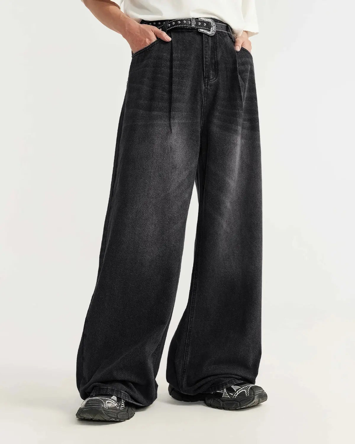 Jean wide leg gris anthracite — vue complémentaire 4